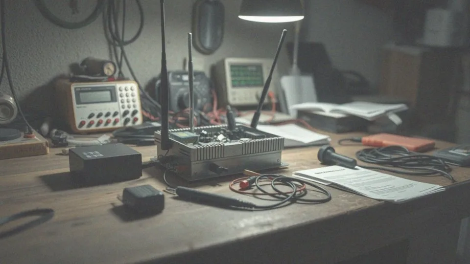 Jakie wyposażenie ma wzmacniacz sygnału radiowego?