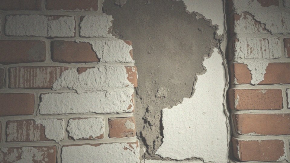 Jakie uszkodzenia wskazują na problem z wilgocią w ścianach?