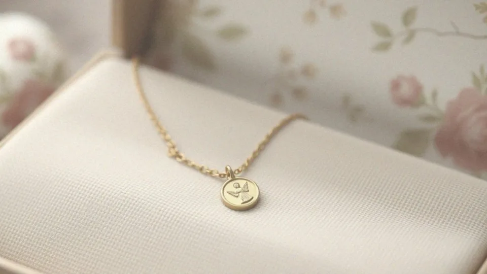 Złoty łańcuszek z medalikiem na komunię dla dziewczynki – wyjątkowy prezent